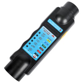 Qiping 7 Pin Tester for 12V Trailer Light Circuit Testing, Universal 7-pin Trailer Plug Tester for Cars, Towing Vehicles, Trucks, CE EN61000, RoHS EN62321 Certified