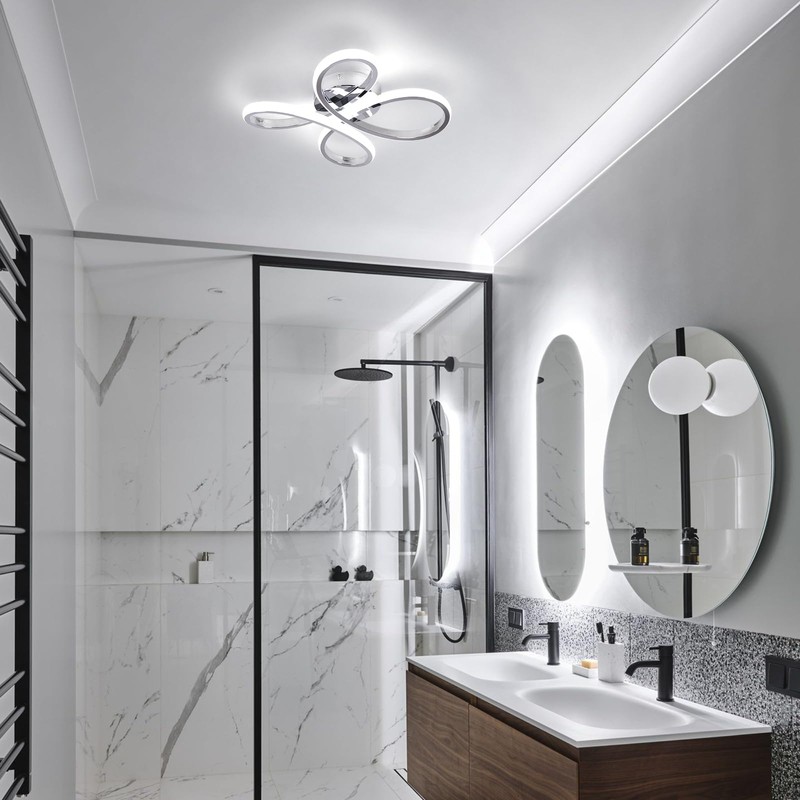 ADISUN Modern LED Ceiling Light, 6000K Semi Flush Mount Ceiling