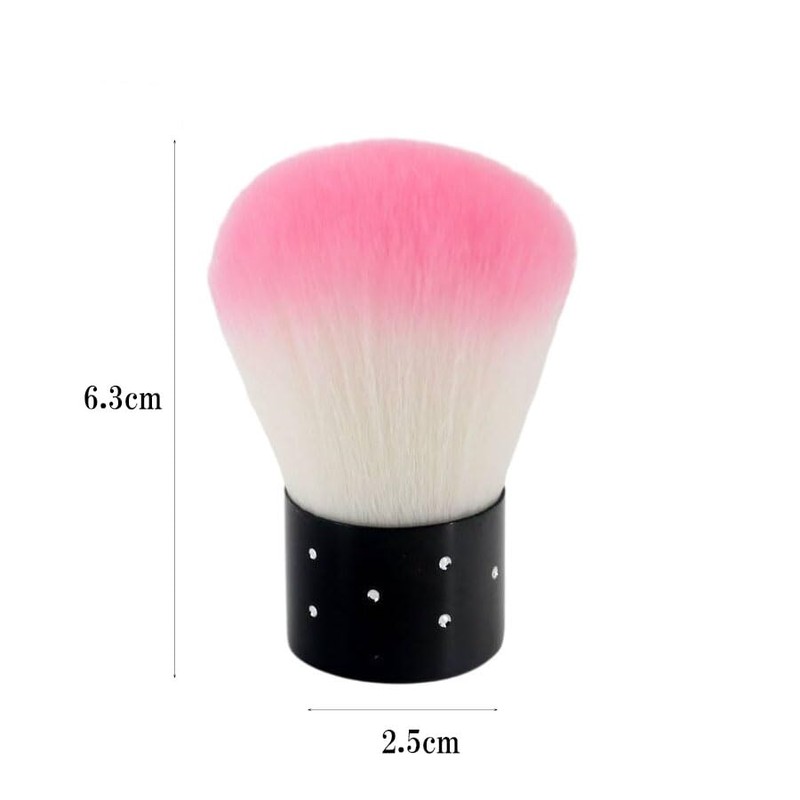 Linogel Nail Dust Plush, Pink, 1 Piece, Dust Brush, For