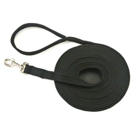 Horse Lunge Line/Large Dog Training Walking Lead Leash 25mm Padded Air Webbing Strong Very Soft Durable (20ft, 6 Metres) (Black)