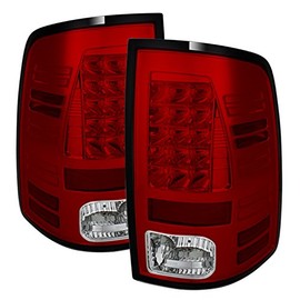 Spyder Auto 5077547 Dodge Ram 1500 13-18 / Ram 2500/3500 13-18 LED Tail Lights - LED Model only (Not Compatible With Incandescent Model) - Red Clear
