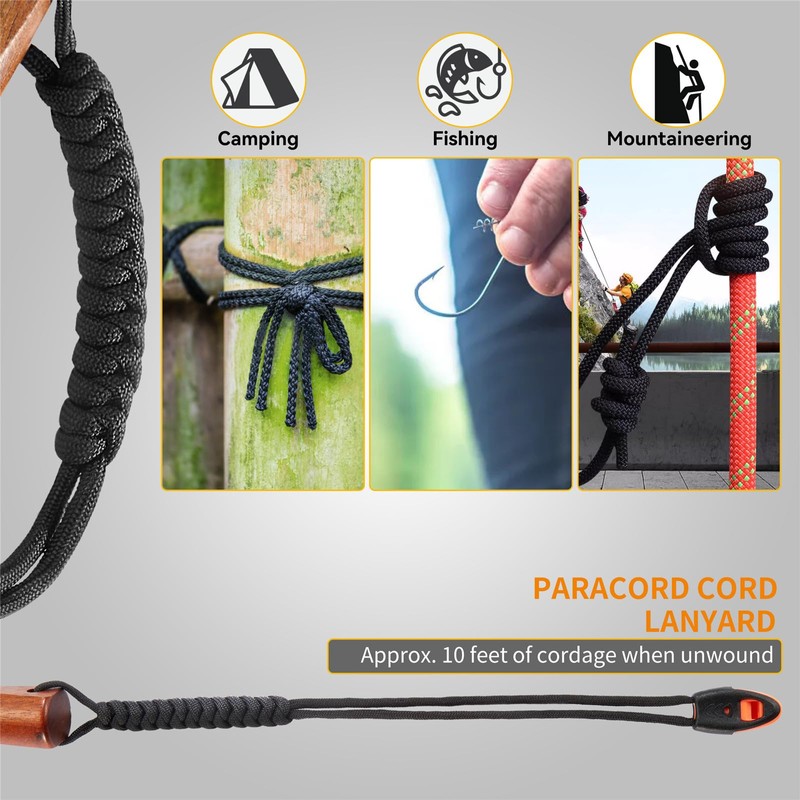 Survival Fire Starter - Handmade Wooden Handle 3/8" Thick Ferro