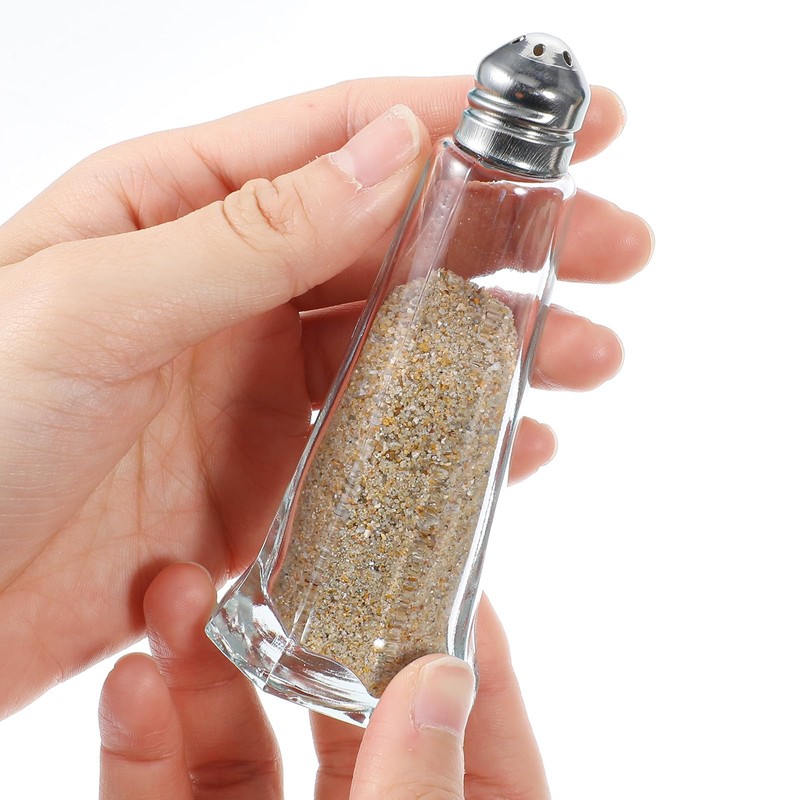 24 Pieces Clear Tower Glass Salt and Pepper Shakers, 1