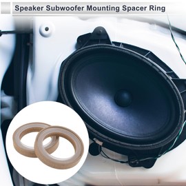 RATCHROLL 2 Set Universal Speaker Spacer Ring Tweeter Speaker Spacer Adapter Waterproof for 3.5" with Acrylic Washers Brown Wood