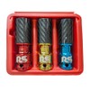 RS ONE 3 PCS Carbon Fiber Lug Nut Socket Set,
