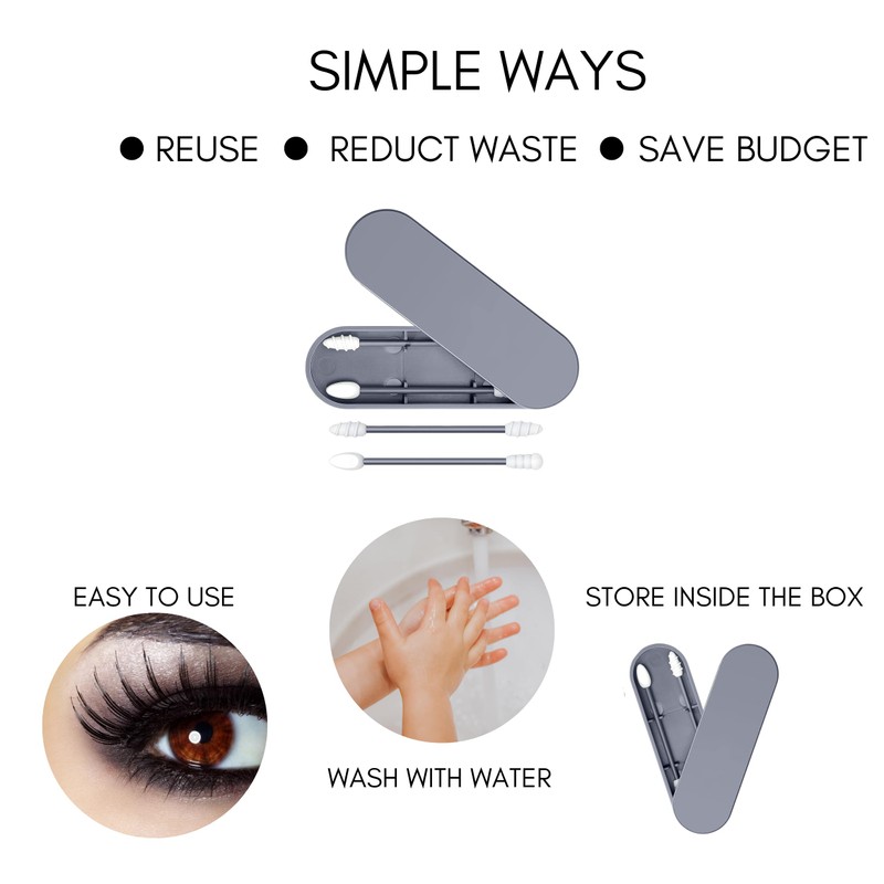 Portable and Reusable: Double-Tipped Silicone Swabs – for Cleanable Ear