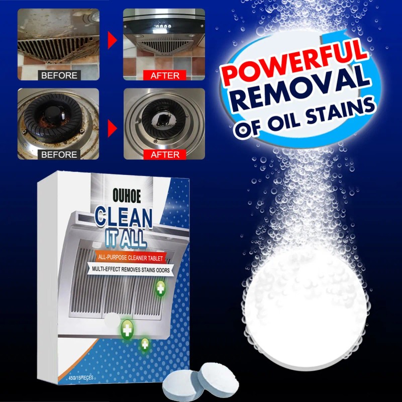 Tabletas Efervescentes Limpiadoras De Aceite De Cocina G Par
