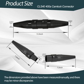 (5PCS Male) CLS40 400A Cam Lock Power Connector, Camlock Wire Set with 5 Male for Power Distro Cord, 2/0-4/0 Cam-Lock Cable, 600V Camlocks Connectors for Stage Entertainment/Industrial, 5 Colors