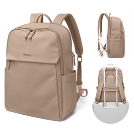 GOLF SUPAGS Women Backpack Casual Daypack for Work Travel College Backpack Purse Fits 14 Inch Notebook (Champagne), champagne color upgrade, 14 inches