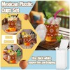 FUYUWIIN 50Pcs 12oz Cielito Lindo Disposable Plastic Cups with Lids