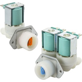 BOVZOR Washer Hot & Cold Water Inlet Valve Set - Replacement for DC62-30312J, DC62-30314K, AP4204535, Compatible with High-Efficiency Front-Load Washers (Includes Installation Guide)