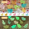 Goiern 50pcs Luminous Mini Chicken Figures Resin Miniature Animals, 8