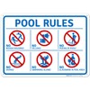 Sigo Signs, Pool Rules No Rough Housing Yelling Peeing in