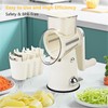 Rotary Cheese Grater with Handle: 5 in 1 Cheese Grater