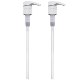BRIGHTFROM Universal Dispensing Pump, Perfect for Shampoo & Conditioner 1 L (33.8 OZ) - Fits Popular Brands or Any Refillable Bottles from 12oz to 33.8oz with 28/410 Neck Size, White (Pack of 2)