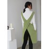 AOBBYBBS Cotton Linen Japanese Apron Halter Cross Back Bandage X