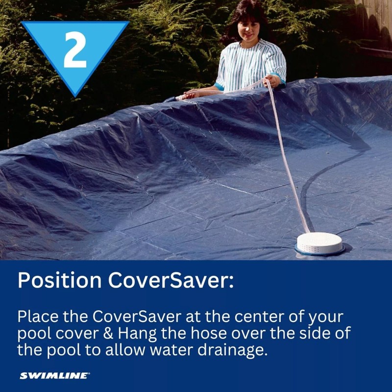 SWIMLINE HYDROTOOLS Submersible Pool Cover Saver Water Siphon Pump Automatic