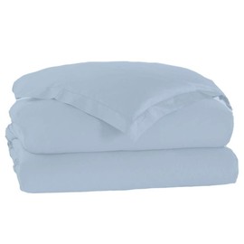 CharlottelyHues 3 Piece Duvet Set - 1000 Thread Count 100% Egyptian Cotton Breathable, Soft Duvet Cover Set with Zipper & Corner Ties Quilt Cover Sateen Weave Durable Duvet - Queen/Full (Sky Blue)