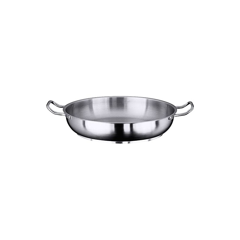Contacto Edelstahl Bratpfanne 20 cm, matt mit zwei Griffen ohne