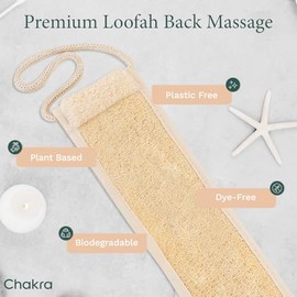 Chakra Guante exfoliante de fibra para la espalda - Guante de masaje de limpieza profunda para una piel suave, accesorio esencial para el baño y el sp