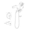 Tub and Shower Faucet Set Complete Dual Shower Head and