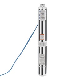 DYNAMI Deep Well Submersible Pump,4'' 110V 1.1KW 1.5HP 3420RPM 295ft Stainless Steel Submersible Well Pump with 9.8ft Cable,for Industrial, Irrigation Home Use (1.5HP)