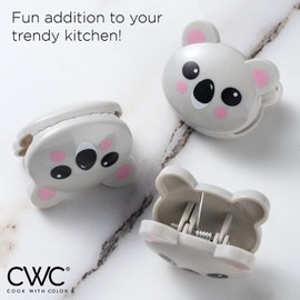 COOK WITH COLOR Cute Bag Clips - 10 Pc. Set of Funny Snack Clips - Airtight Seal for Food Storage (Koala)