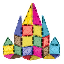 CreateOn Crayola Limited Edition Retro PIP Magnetic Tiles, Mini Building Set for Kids, Magnetic Tiles, Kids’ Building Toys, STEM & Montessori Toys for Boys and Girls Ages 3+, 24-Piece Set (Retro)