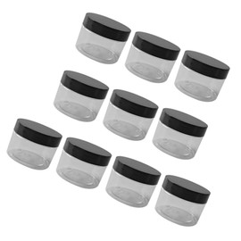 Baluue 10pcs Empty Cosmetic Jars Portable Plastic Travel Bottles Wide Mouth Containers for Diy Crafts Clay Ingredients