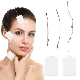 40 Pcs Face Lift Tape Invisible with 3 Fixed Ropes, Instant V Shaped Facelifting Sticker for Skin Firming, Facelift Patches for Wrinkles Sagging Loose Skin