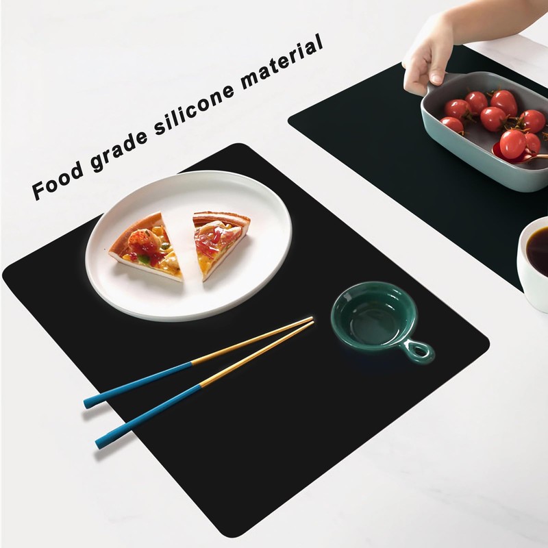 Silicone Placemats, Food-Grade Non-Slip Waterproof, Dining, Countertop Protector, Kitchen Counter