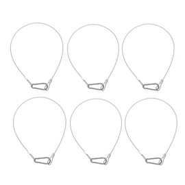 6 Piezas Cable De Seguridad Con Hebilla,Lanyard De Alambre Para Iluminación De Escenario,Cerraduras Cordón De Seguridad De Acero,Cables Carpintero De Alambre