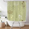 Tybraf Grass and Flowers Shower Curtain for Bath Transfer Benches,Floral