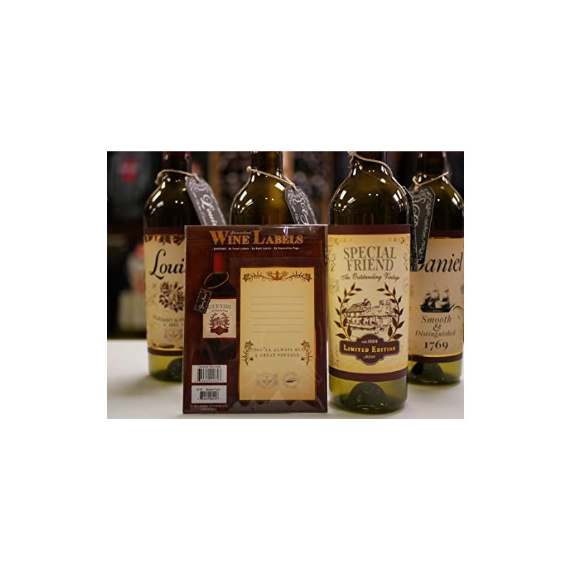Mulberry Studios Sandra Wine Label, 2 Front and Back Labels