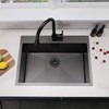 SHACO 28 Inch Black Drop In Stainless Steel Kitchen Sink,