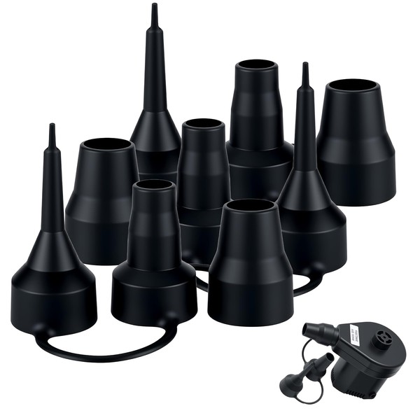 3 Set Air Pump Nozzles for Inflatables, Black Air Pump