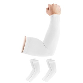 Adcey Men's Arm Cover, Set of 4, Instant Cooling, -5° Cool Touch, 99% UV Protection, Summer, Sweat Absorbent, Quick Drying, UV Protection, Stretchy, Antibacterial, Odor Resistant, Plain, Anti-Slip, UPF 50+, UV Protection, Sun Protection, Arm Cover, Unise