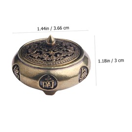Zerodeko 1Pc Elegant Brass Censer Holder Antique Zen Style Incense Burner for Home and Easy to Clean for Meditation Relaxation and