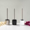 bremermann Toilet Brush Stainless Steel Painted Glass Insert Includes 3x