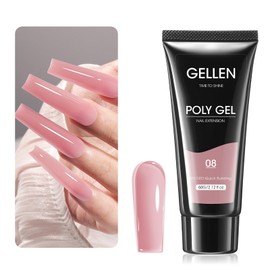 Gellen Poly Gel Builder Nail Gel for Nail Extension Nail Strengthener, 60 g 08 Pink Nude Nails Enhancement Thickening Long-lasting Nail Art Design for Easy DIY at Home Salon Manicure Technician