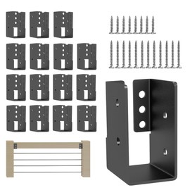 Hehdbz 16 Pcs Concealed Joist Hanger Bracket, 201 Stainless Steel 2x4 Joist Bracket with Screws for 2x4 Railing Wood Post, Beam, Fence, Handrail Railing Brackets for Beam