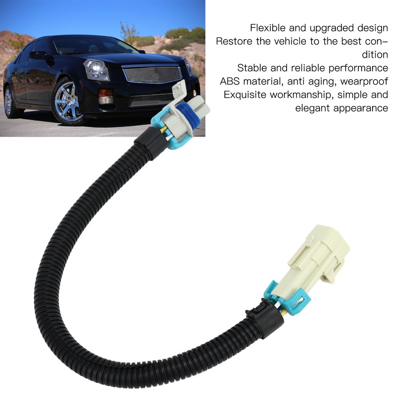 2PCS 12in Oxygen Sensor Wiring Harness Aging Resistant Black Replacement