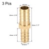 sourcing map Straight Brass Barb Fitting Reducer, Fit Hose ID