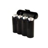 10 cajas de almacenamiento para pilas AA/AA/CR123A, color negro