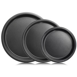 SmileBear Pizza Pan 3pack NonStick Pizza Tray for 3.2in 9in 9.8in Pizza Pans, Bakeware Sets pizza Baking Set for Home Restaurant Kitchen Baking Supplies