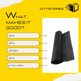 Citystores® 1.5m X 30cm Multipurpose Non-slip Mat Pvc Rug Gripper Anti-slip Matting For Home, Office, Car, Pallets, Shelves Waterproof Drawer Liners Ideal For Carpets & More (Random Colour Sent)