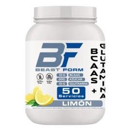 Aminoácidos Bcaas + Glutamina Beast Form 1kg De 50 Serv.