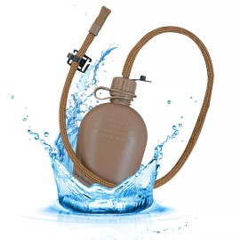 Hydration Tube Covers USGI Military 1QT Canteen Drink Tube - Straw Kit - Coyote Brown