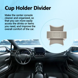 Tan Center Console Cup Holder Insert Divider Barrier Partition Separator Compatible with Toyota Corolla S CE XLE L XRS LE Sedan 2009-2013 55620-02140-B0 55620-02140-B1 55620-02140-E0 (Tan)