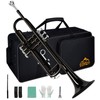 EASTROCK Bb Trumpet Standard Trumpet Set with Carrying Case,Gloves, 7C